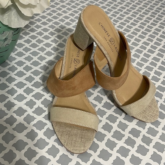 Chinese Laundry Shoes - Chinese Laundry Los Angeles double strap heel tan neutral